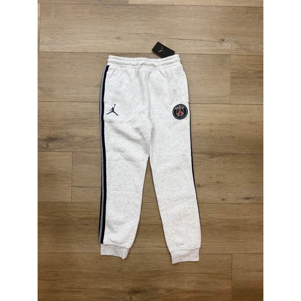 Jordan x PSG Fleece Jogger Pants Youth L 12-13 Paris Saint Germain NWT Gray